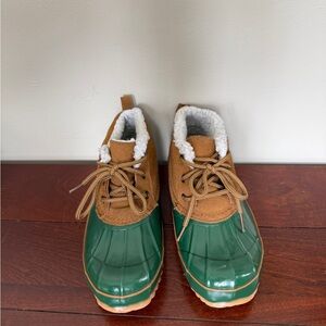 G.H. Bass Tamarack Duck Boots | Shearling Lined | Green & Brown | Women’s 9
